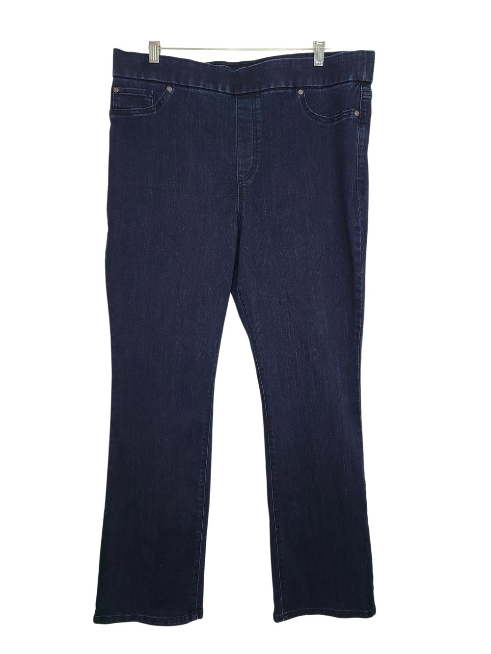 Kim Rogers Tummy Control Pull-On Bootcut Jeans Dark Wash Size 16